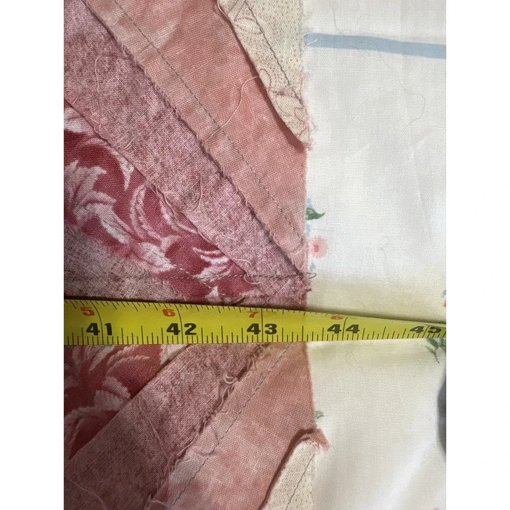 Machine made Homemade Cotton Quilt Top Piece 43.5